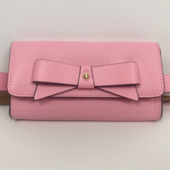 Kate Spade Bow Belt Bag Pink Leather Women's Size L/XL - Picture 3 of 13